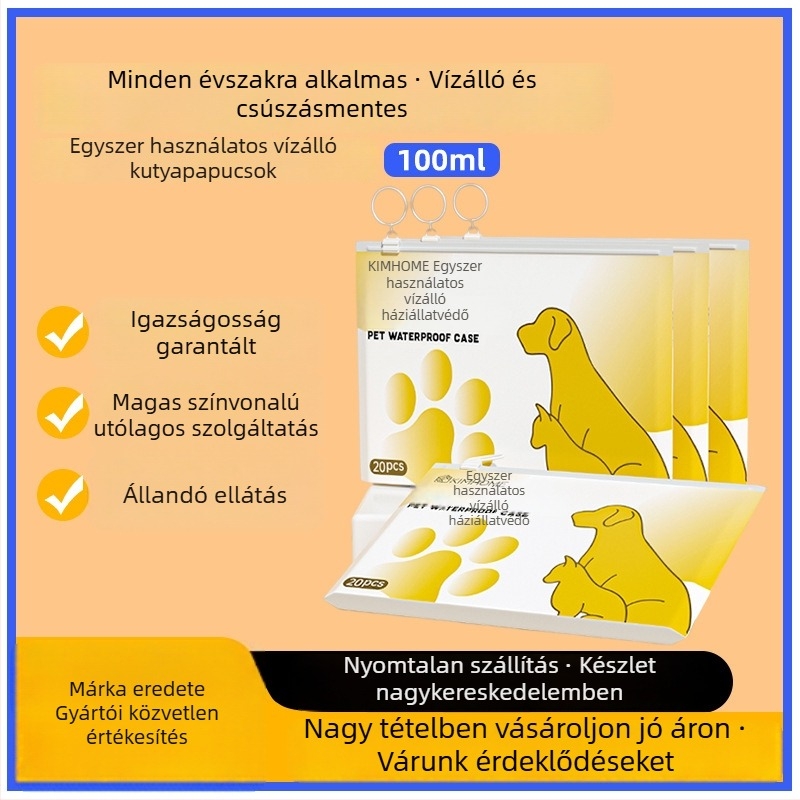 Egyszer használatos vízálló mancsvédők kutyáknak
