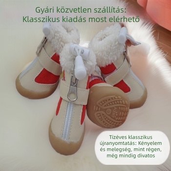 KBL Kutyacipő Pudel számára: velúr, csúszásgátló, meleg, kopásálló