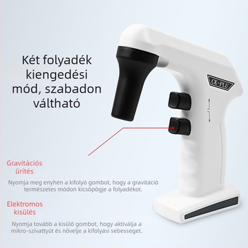 CK-PLU elektromos pipetta – nagy kapacitás, automatikus szívás, állítható pipetta, súly 185 g