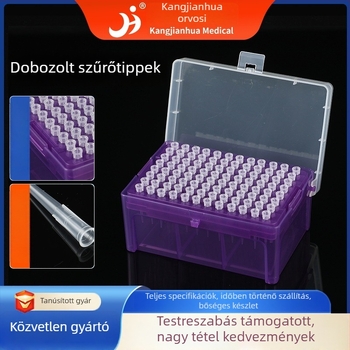 Dobozos szűrőcsúcs szívófej folyadék átviteli célra, Kang Jian Hua, 10 µL–10 mL, Modell 22, Laboratóriumi használat