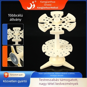 Kang Jian Hua Kör alakú folyadékátviteli állvány fokozatos pipetta tartókkal, 6 darab, összeszerelhető, forgó
