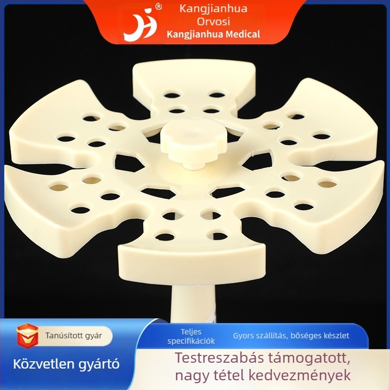Kang Jian Hua Kör alakú folyadékátviteli állvány fokozatos pipetta tartókkal, 6 darab, összeszerelhető, forgó