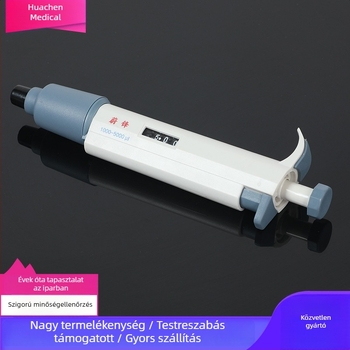 Egycsatornás pipetta – állítható, kézi, nagy kapacitású, mikro mennyiség 5 ml / 10 ml / 200 µL / 1 ml