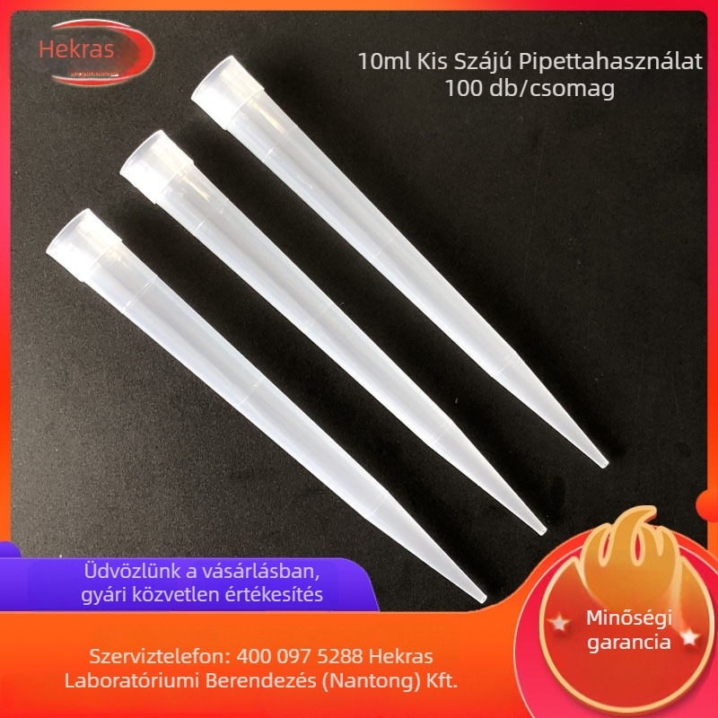 Pipettahegy-adapter, kis szájú szívófej, 10 ml, Seasas, 100 db/csomag, származás: Jiangsu Haimen, Kína