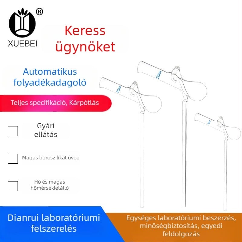 Automatikus folyadéktöltőcső, Xuebei márka, 5–50 ml kapacitás