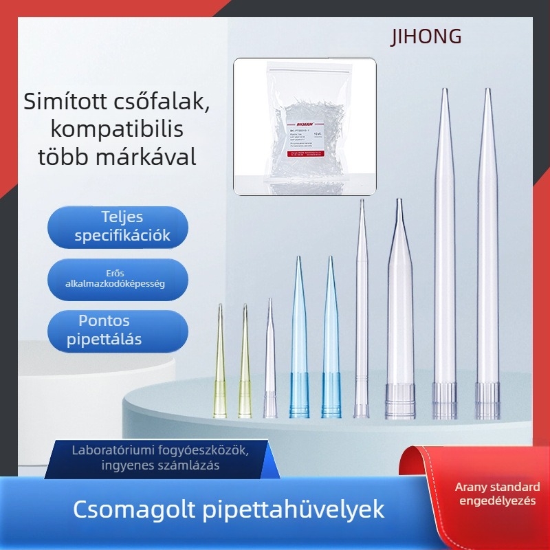 Egyszer használható pipettahegyek, zacskóban csomagolva, univerzális, Modell 10μL-10mL, 130101006, BKAMAMLAB Premium minőség