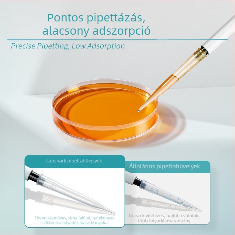 Egyszer használható pipettahegyek, zacskóban csomagolva, univerzális, Modell 10μL-10mL, 130101006, BKAMAMLAB Premium minőség