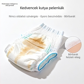 Kutyapelenkák – fiziológiás nadrág kölyökkutyáknak, rajzfilmszerű stílus, Cat Rong márka, Anyag: importált rostos tömeg / polimer, Univerzális használat, Modell 001