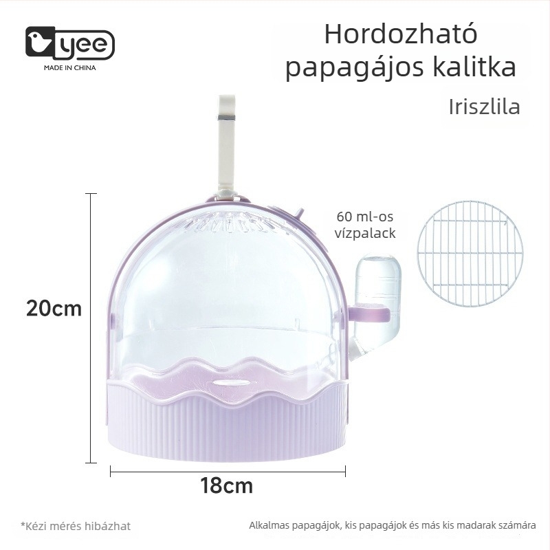 Kültéri papagájketrec légáteresztő anyagból, nagy belső térrel – hordozható madárketrec Yee márka, Shandong eredetű
