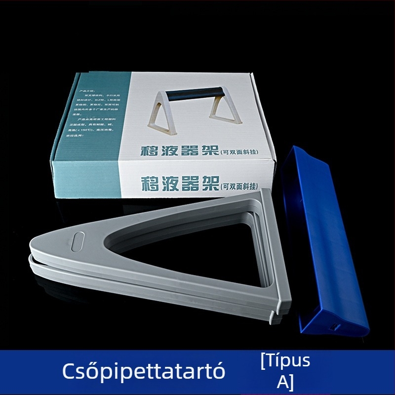 A-típusú kétszárnyú műanyag pipettatartó állvány, hajlított