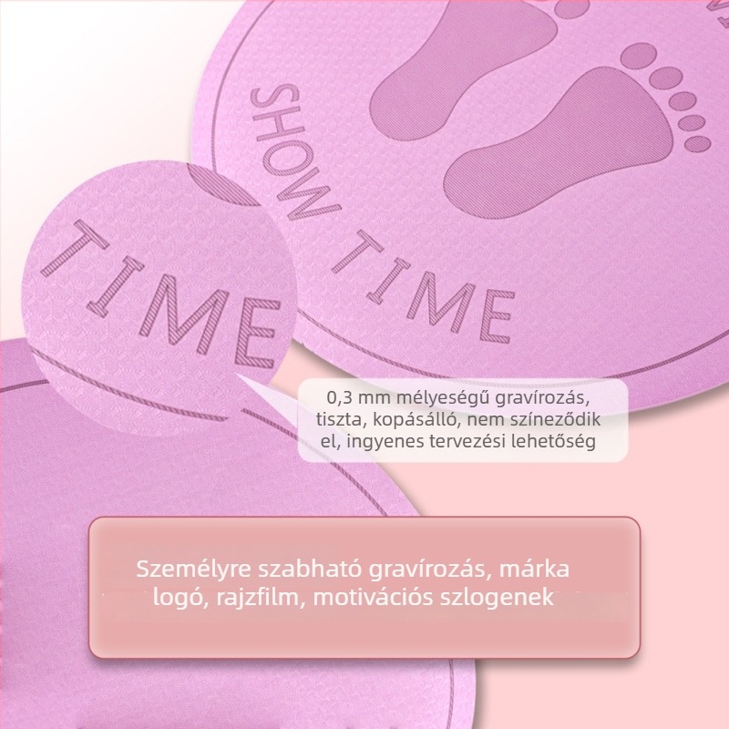 TPE anyagú ugrókötél matrac, 6 mm vastagságú, csillapító, csúszásmentes, geometriai mintás
