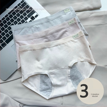 Menstruációs nadrág szivárgás elleni védelemmel és oldalsó túlfolyás elleni védelemmel, lélegző pamut anyag (külső 95% pamut, belső 100% pamut)