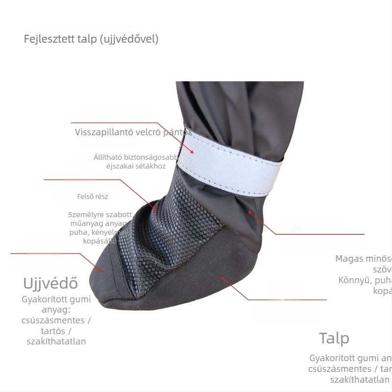 Kutyacipők Lovitwear – poliészter, vízálló, csúszásbiztos és kopásálló (Polyester; Lovitwear; Shoes; Waterproof; Anti-slip)