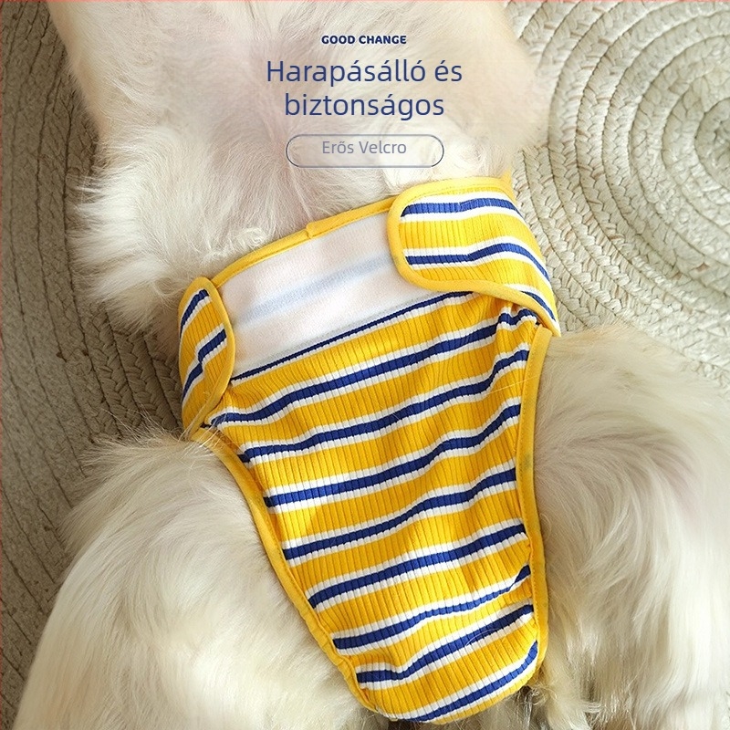 Nagytestű kutyák menstruációs nadrágja — fiziológiás nadrág kutyáknak, szabadidős stílus, anyaga 95% pamut, 5% spandex, univerzális szabás