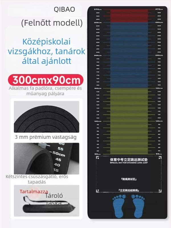 Álló hosszú ugrás tesztmatrac — csúszásmentes, otthoni használatra, gyerekeknek, sportpad, jó minőségű anyagból