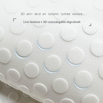 Csúszásmentes fürdőszobai matrac kádhoz – négyzet alakú PVC anyag, rajzolt mintával, modern minimalista stílus, mosható.