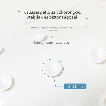 Csúszásmentes fürdőszobai matrac kádhoz – négyzet alakú PVC anyag, rajzolt mintával, modern minimalista stílus, mosható.