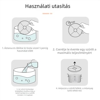 Háziállatok számára vízadagoló szűrőelem – aktív szén, modell YPD-C002, 2 db szűrőelem, kutyáknak és macskáknak, 100 g/doboz, 1 év garancia