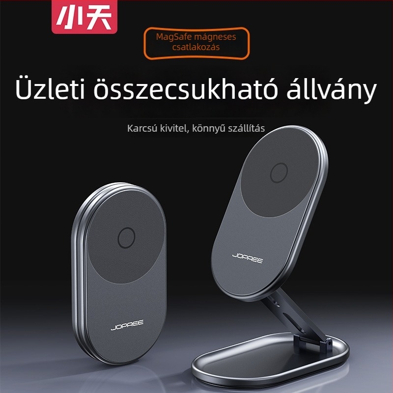 Asztali telefon­tartó mágneses összecsukható, hordozható, lengésálló (ötvözet)