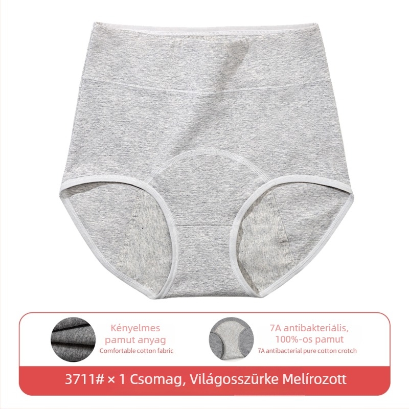 Női fiziológiai fehérnemű 92% pamutból - fő anyag 92% pamut, ágyéki rész 100% pamut, magas derék, periodus alatti szivárgás elleni védelem