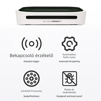 Automata szenzoros etető és itatótál macskáknak — két rétegű kialakítás, műanyag kivitel, márka L&W PET