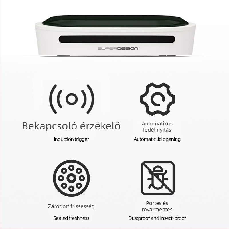 Automata szenzoros etető és itatótál macskáknak — két rétegű kialakítás, műanyag kivitel, márka L&W PET