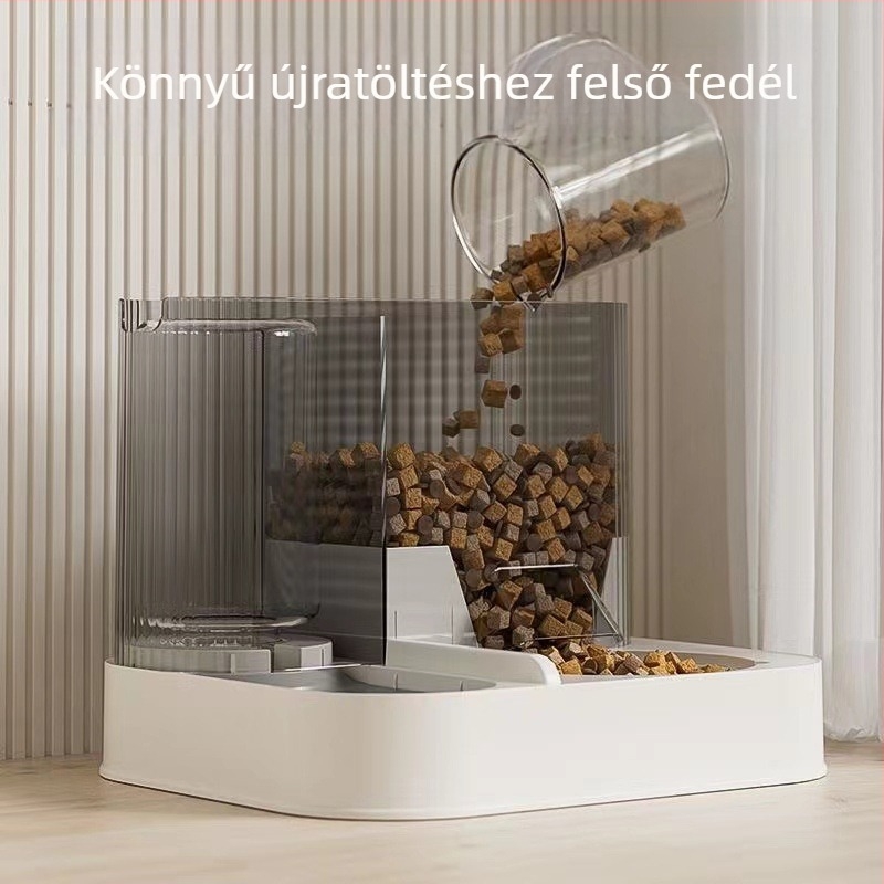 KUCHI Automata etető és itató készülék macskáknak és kutyáknak – Kettős funkció, Elektromos, Levehető alkatrészek
