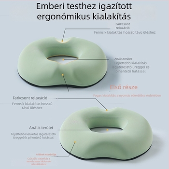 Aranyér ülőpárna posztoperatív ápoláshoz, memóriahab, lélegző üreges kialakítás, kismamáknak és irodai használatra