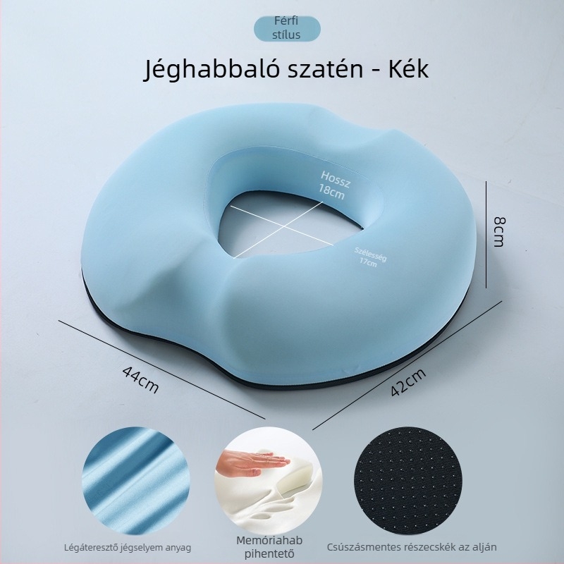 Aranyér ülőpárna posztoperatív ápoláshoz, memóriahab, lélegző üreges kialakítás, kismamáknak és irodai használatra