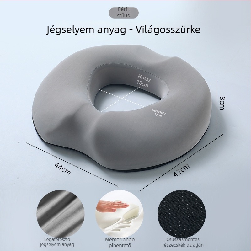 Aranyér ülőpárna posztoperatív ápoláshoz, memóriahab, lélegző üreges kialakítás, kismamáknak és irodai használatra