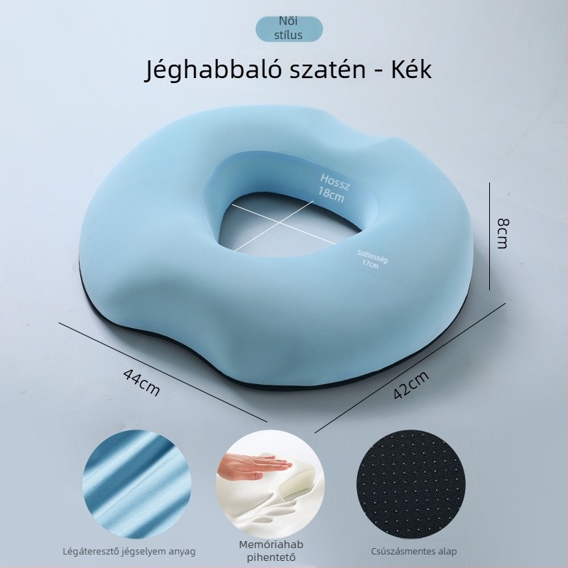 Aranyér ülőpárna posztoperatív ápoláshoz, memóriahab, lélegző üreges kialakítás, kismamáknak és irodai használatra