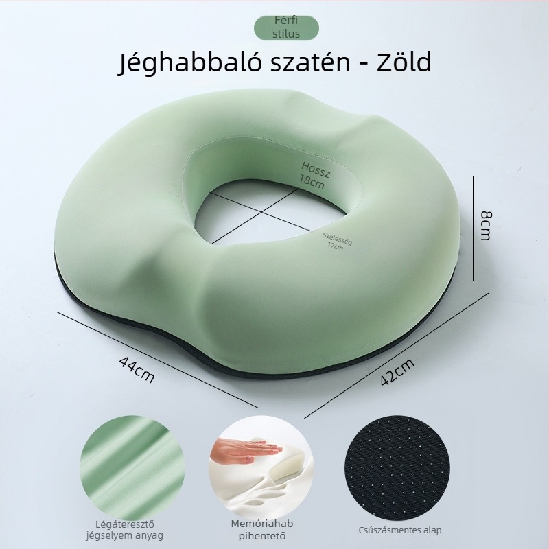 Aranyér ülőpárna posztoperatív ápoláshoz, memóriahab, lélegző üreges kialakítás, kismamáknak és irodai használatra