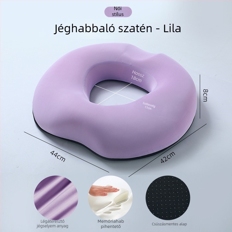 Aranyér ülőpárna posztoperatív ápoláshoz, memóriahab, lélegző üreges kialakítás, kismamáknak és irodai használatra
