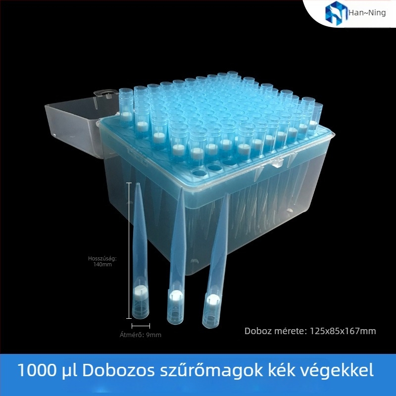 Egyszer használatos szűrős pipettahegyek, 10–1000 μL, steril csomagolás, Han Yining