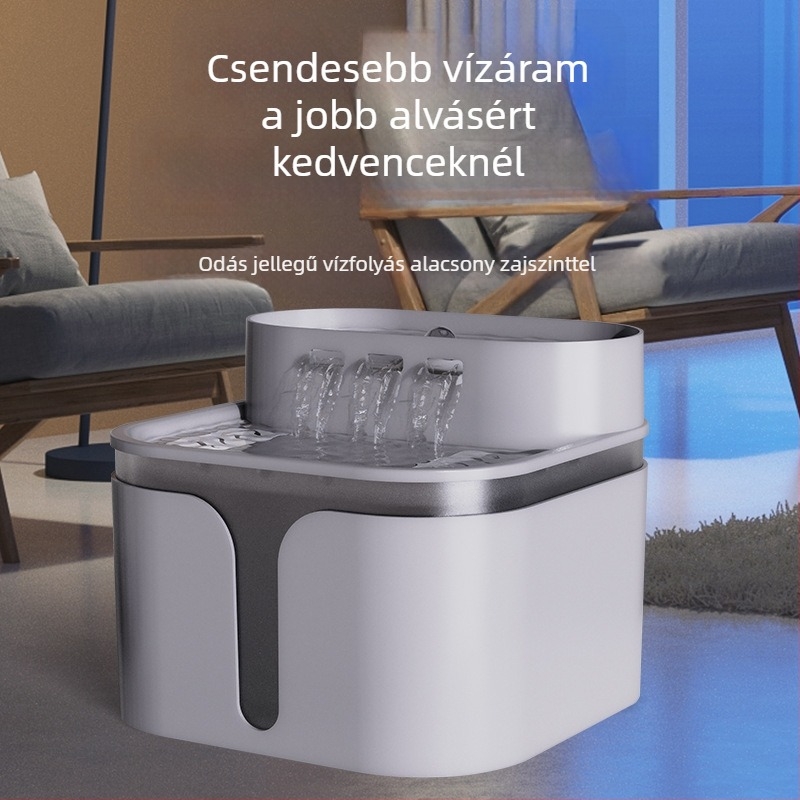 Macska vízforrás automata szűrésével és köröző vízzel, műanyagból, Dog overlord márka, Zhejiang eredet, 36 darab egy dobozban