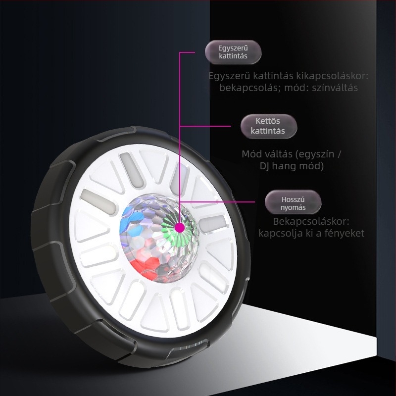 Autó LED tetőfény Y-038, 4W, DC5.0V, 400mA, 8760h élettartam, lágy fényű LED világítás, univerzális kompatibilitás