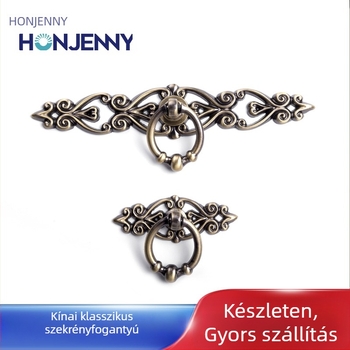 Új kínai stílusú szekrényajtó fogantyú, cinkötvözet öntés, szalag alakú, felületre szerelés, modell Z440