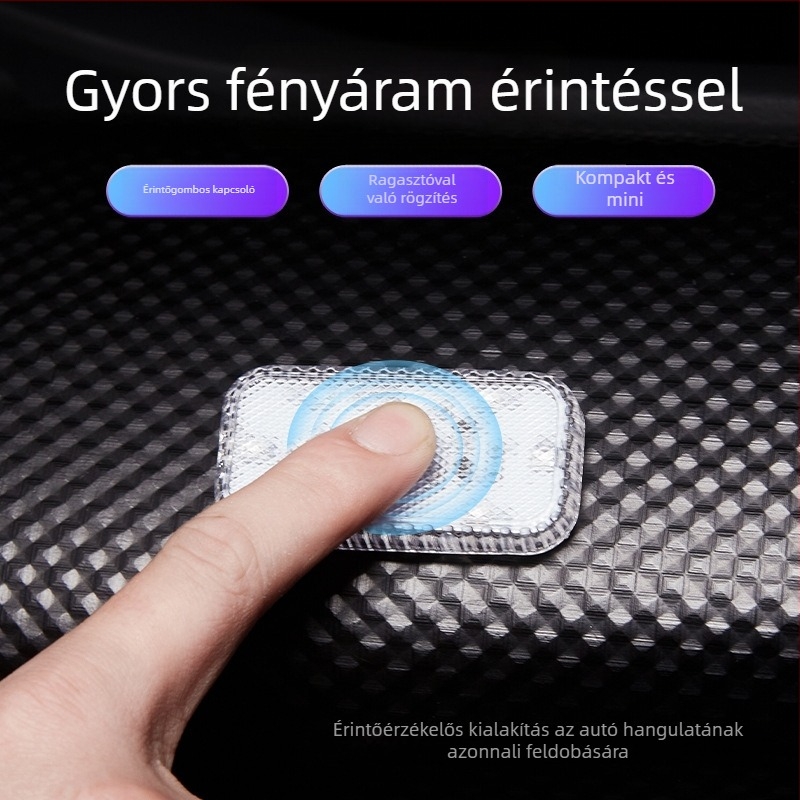 Tető LED mini világítás, újratölthető, vezeték nélküli, érintéses környezeti világítás tároló dobozzal, 6W, 5V, 0.2A