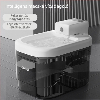Macska- és kutya vízadagoló intelligens szenzorral, csendes szűrővel, automatikus vízellátás, levehető kialakítás, alkalmazás támogatás
