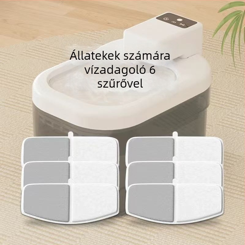 Macska- és kutya vízadagoló intelligens szenzorral, csendes szűrővel, automatikus vízellátás, levehető kialakítás, alkalmazás támogatás