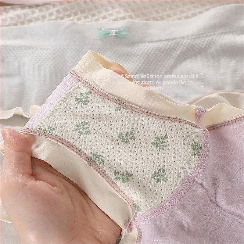 Nylonból készült női seamless alsó mulberry selyem belső réteggel, középmagas derekú, csípőemelő hatású, lélegző és antibakteriális