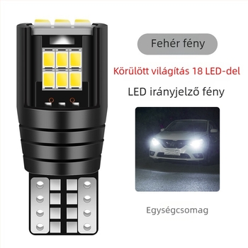 LED autó rendszámtábla világítás - 18-SMD, T10/W5W alap, univerzális kompatibilitás, modell T10171