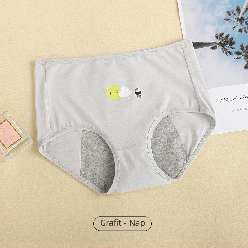 Pamut menstruációs bugyi, légáteresztő, szivárgásmentes kialakítás, középmagas derék, pamut bélés
