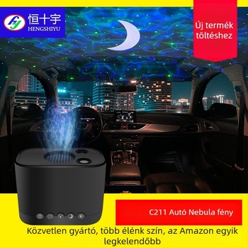 RGB ritmikus autó belső atmoszférát világító lámpa, USB-tápellátású, modell C211, 3W, 5V, PC anyag