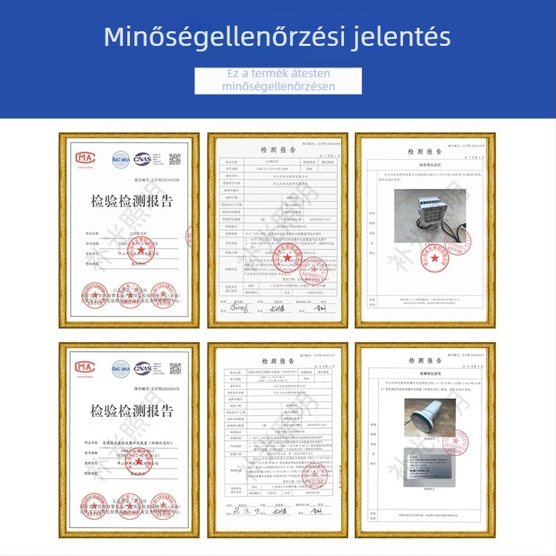 Beépített 12W-es LED világítás a rendszám felismeréséhez és a parkoló megfigyeléséhez, IP65, 1200 lm, 220 VAC, 6000–6500K