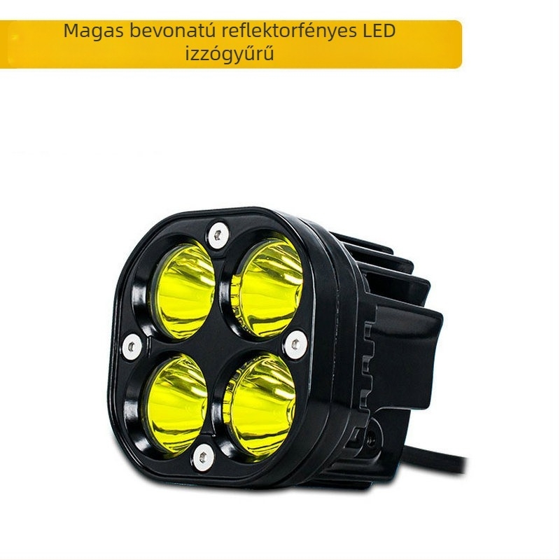 LED fényszóró autókhoz és motorokhoz, alumínium ház, 18W, 12–80V, modell SD-4L