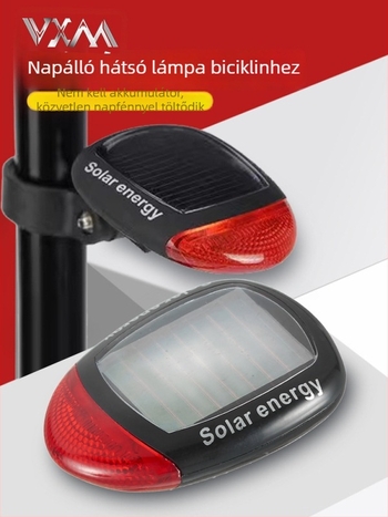 Napelemes kerékpár hátsó lámpa LED biztonsági jelzéssel, mountain bike-hoz — Márka VXM, testreszabható feldolgozás, licencelt magáncímke, nem importált