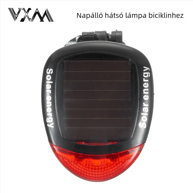 Napelemes kerékpár hátsó lámpa LED biztonsági jelzéssel, mountain bike-hoz — Márka VXM, testreszabható feldolgozás, licencelt magáncímke, nem importált