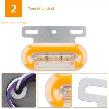 Kamion oldalsó lámpák, ABS+LED, 24V, Model TRUCK034, Kevanly