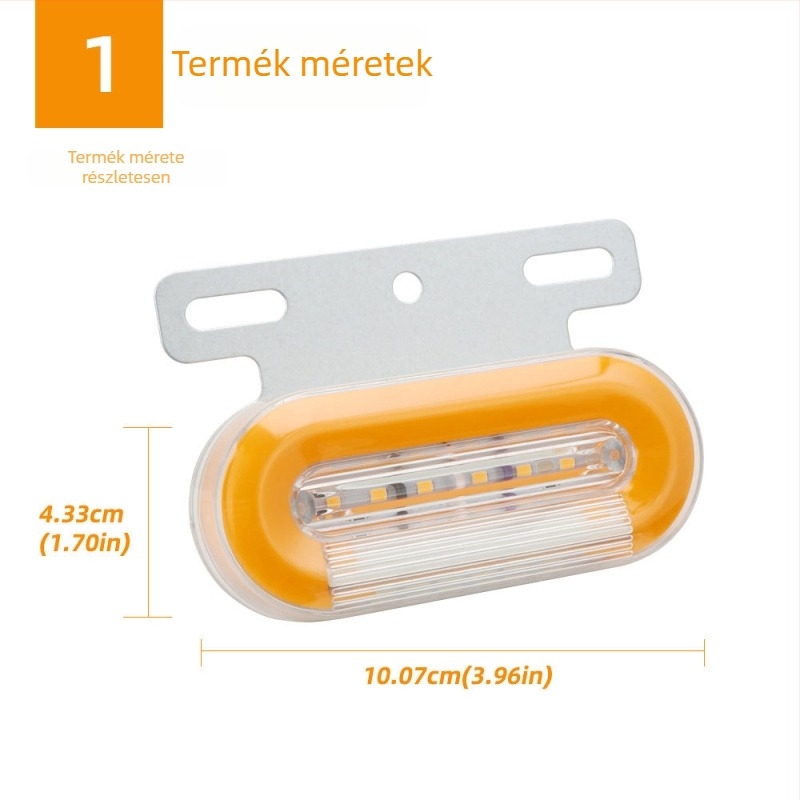 Kamion oldalsó lámpák, ABS+LED, 24V, Model TRUCK034, Kevanly